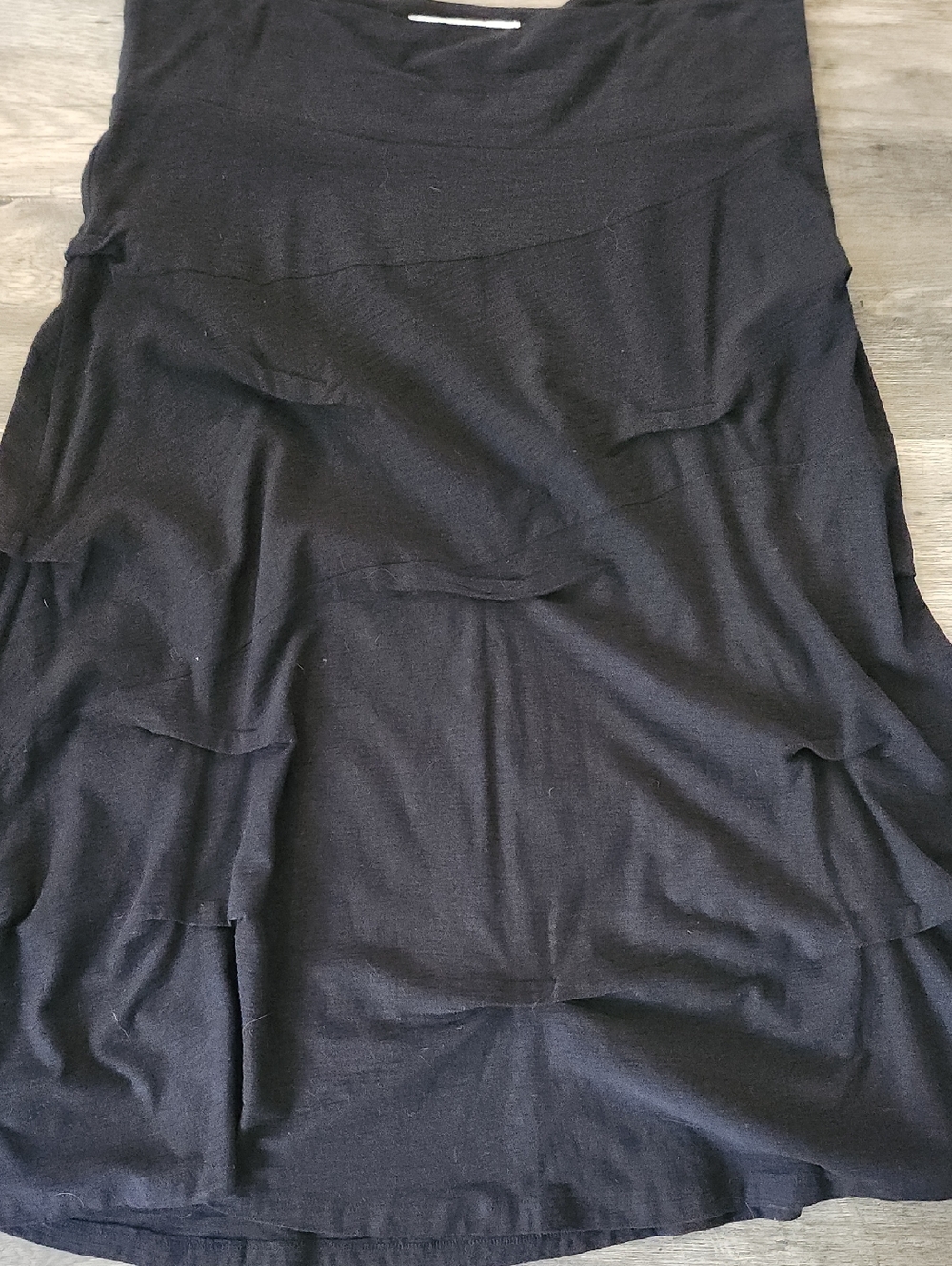 Women’s Black Tiered Knit Skirt